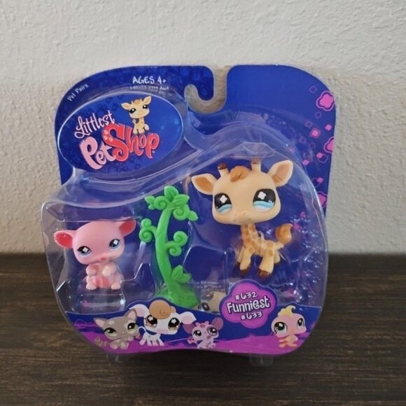 Littlest Pet Shop 633 Giraffe LPS Authentic Teal Eyes Pet Pairs G2 2007 - Picture 5 of 7